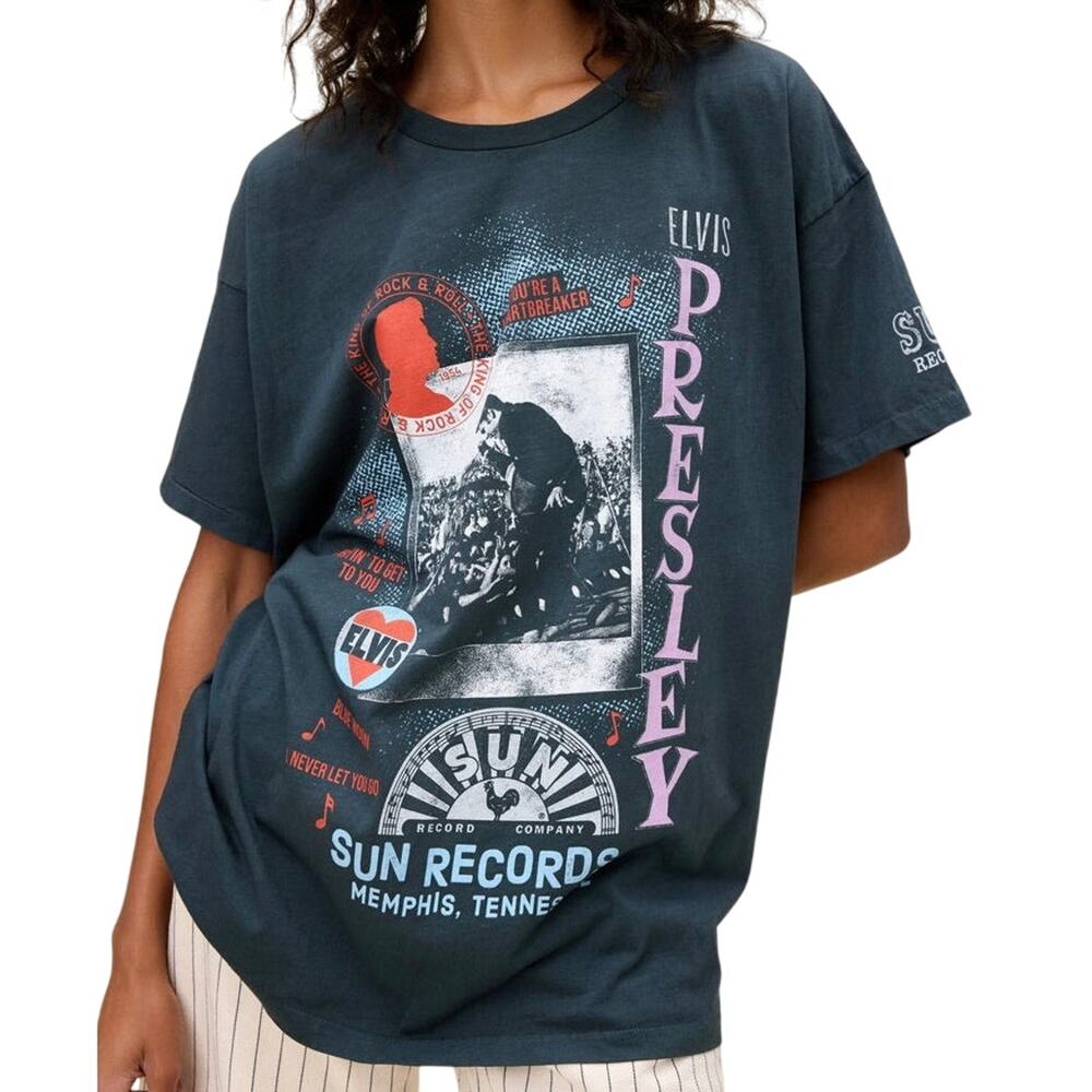 DAYDREAMER Sun Records Elvis Polaroid Merch Tee Size S New w/o Tag MSRP $88
